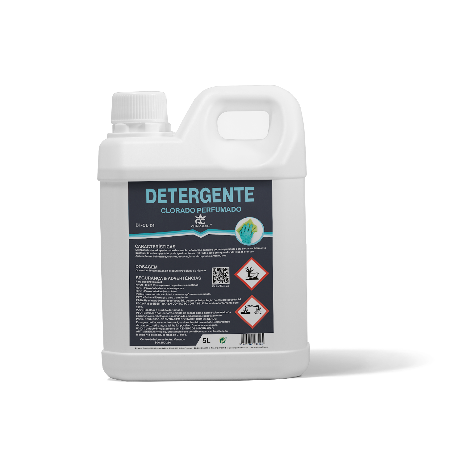 Detergente Clorado Perfumado Quimicaldas G. 5 Lt.