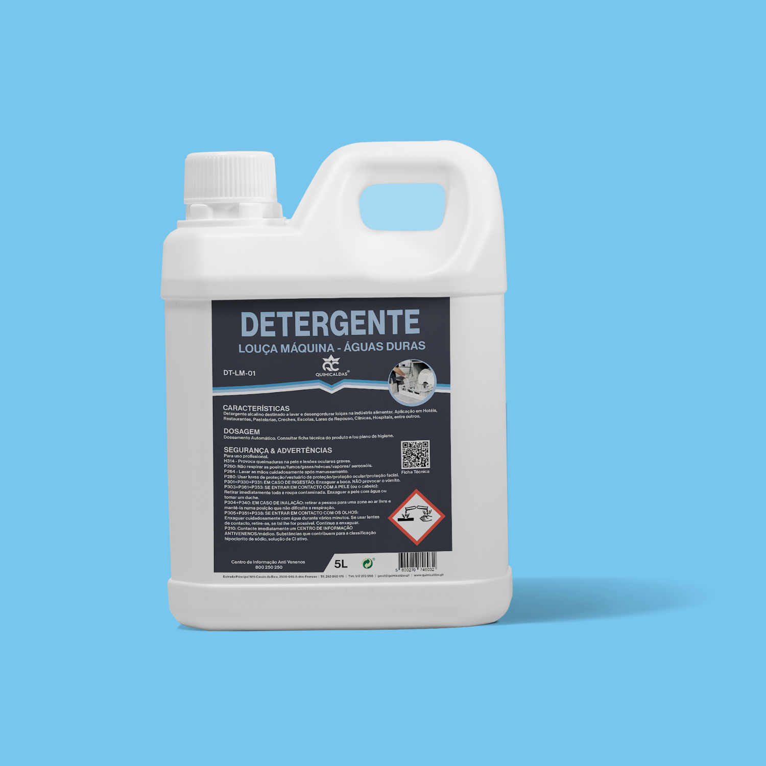 Detergente Louça Máq. Aguas Duras Quimicaldas 5 Lt.