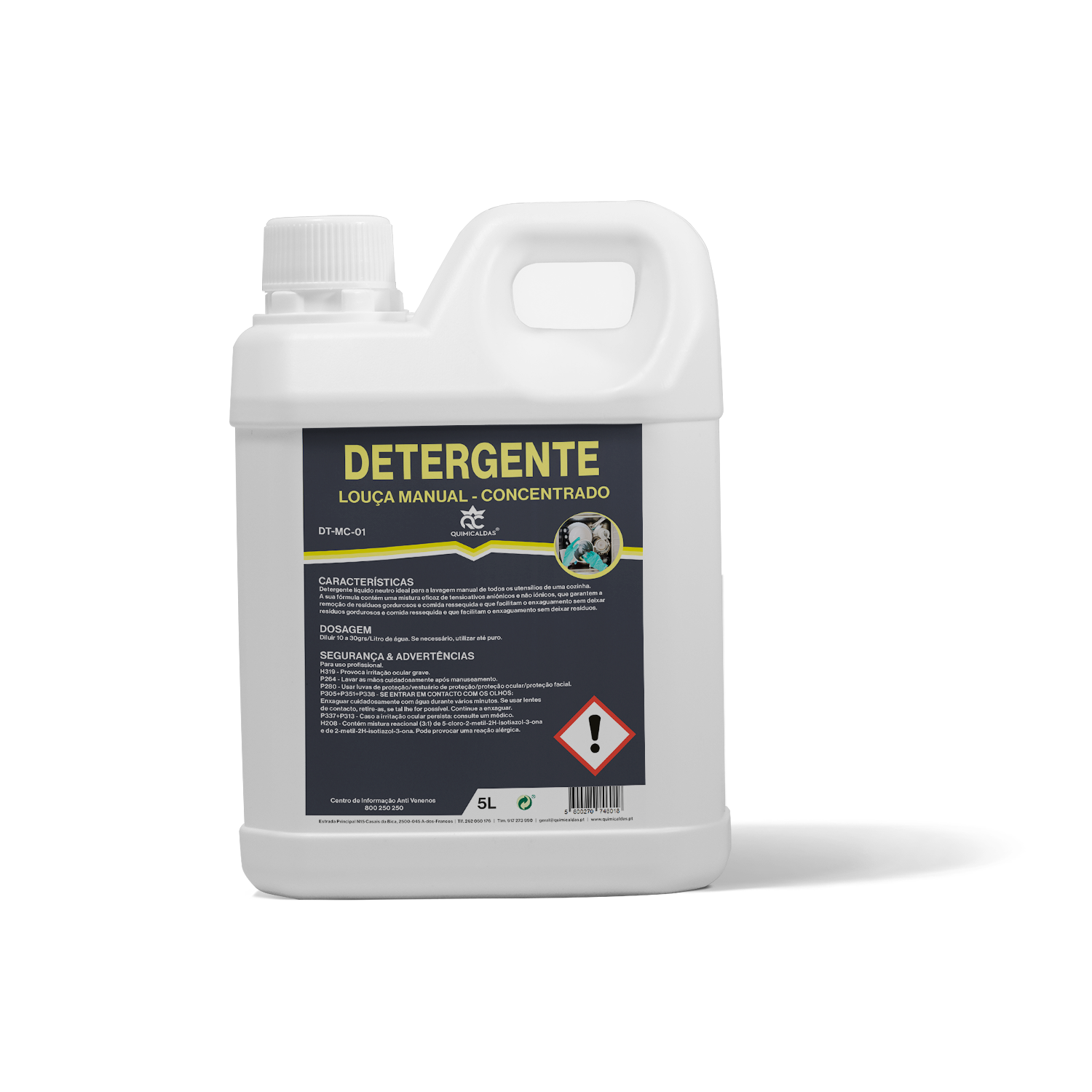Detergente Louça Manual Concentrado Quimicaldas 5 Lt.