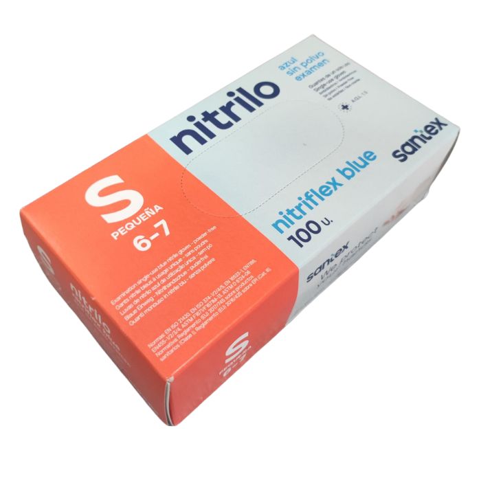 Luvas Nitrilo azul Nitriflex Blue S C\100
