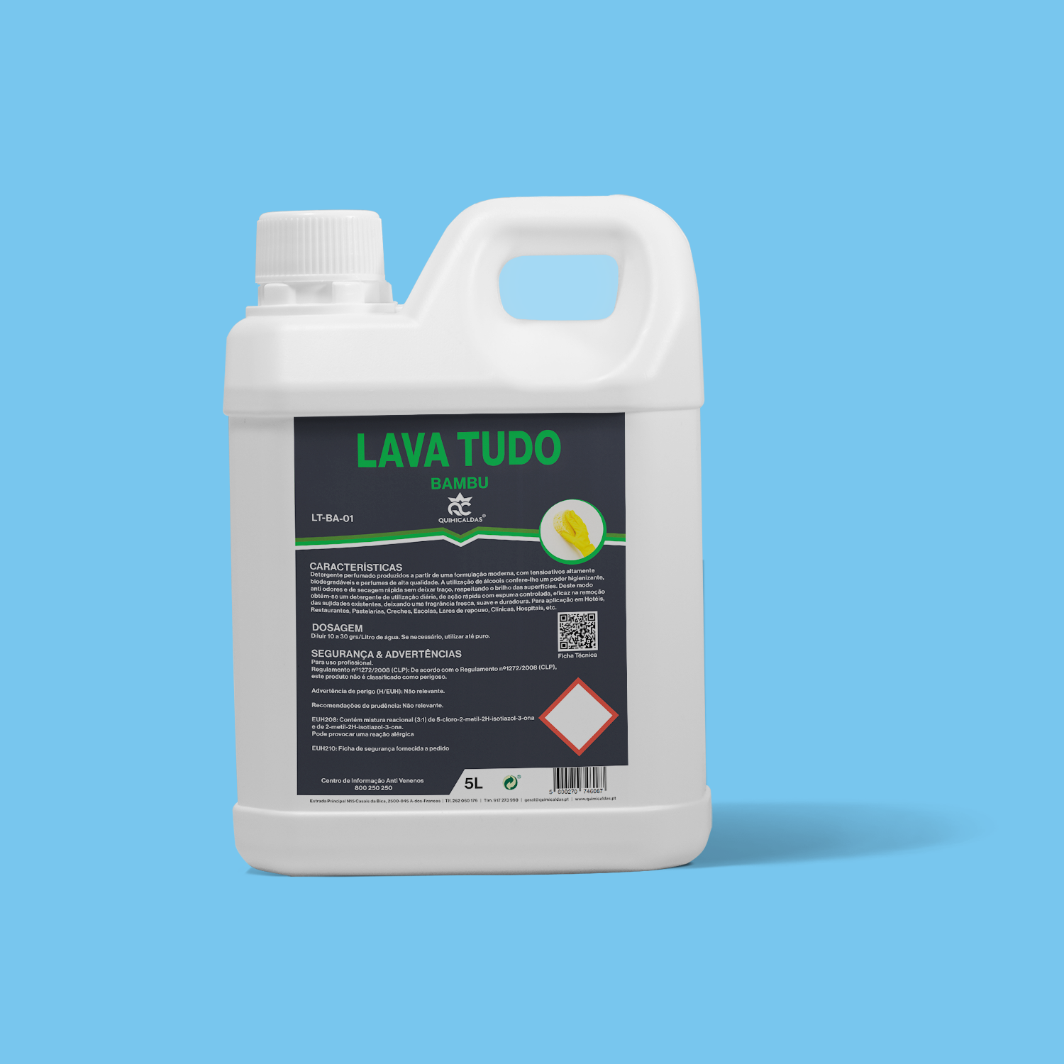Detergente Lava Tudo Bactericida Quimicaldas 5 Lt.