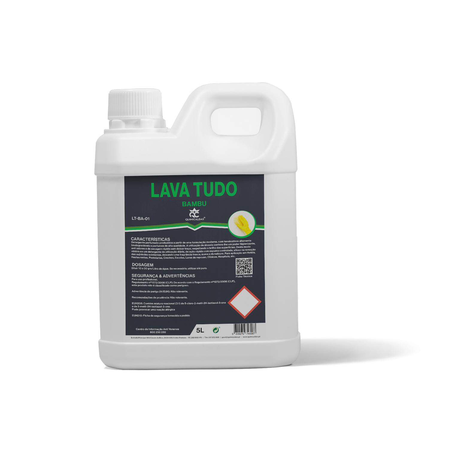 Detergente Lava Tudo Bactericida Quimicaldas 5 Lt.