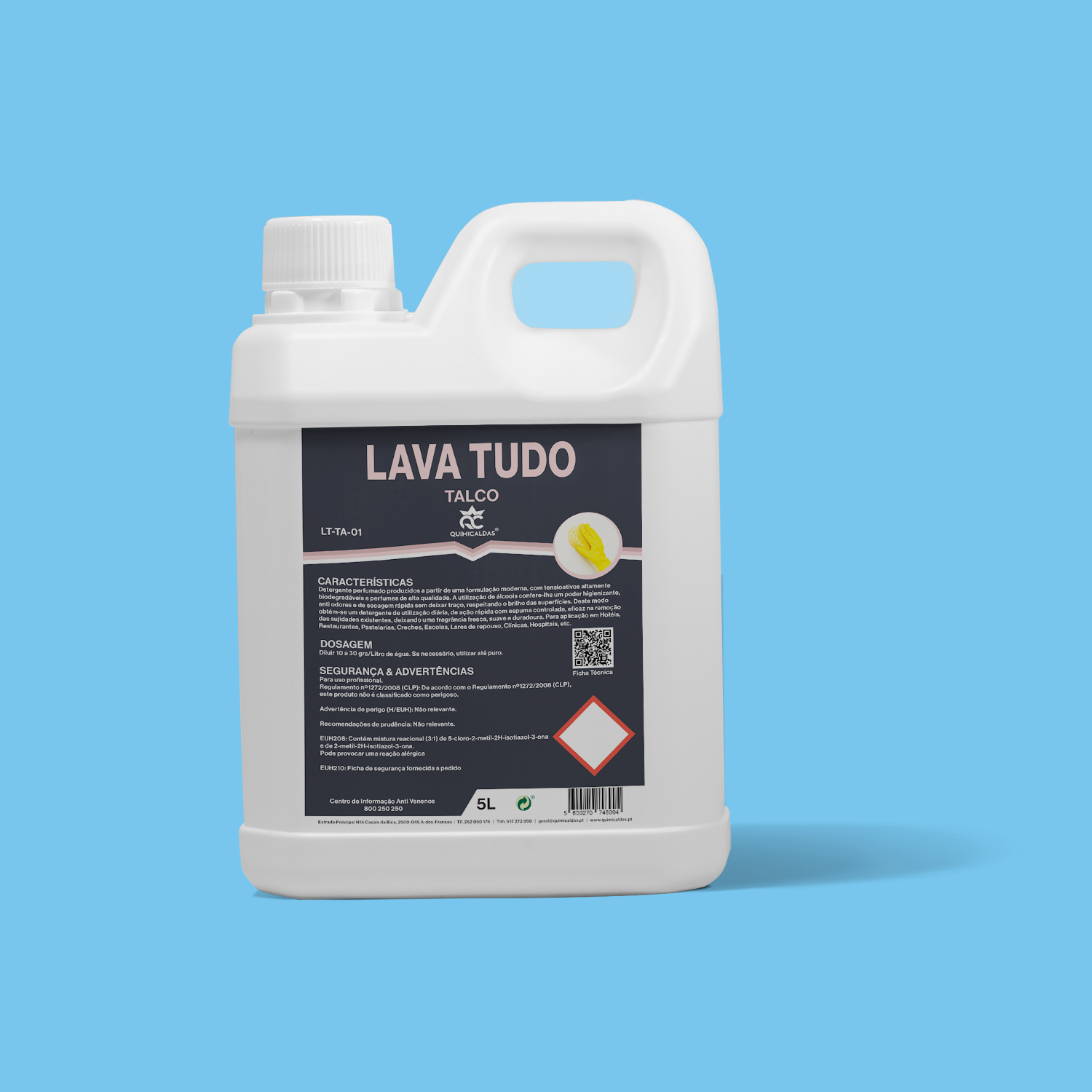 Detergente Lava Tudo Talco Quimicaldas 5 Lt.