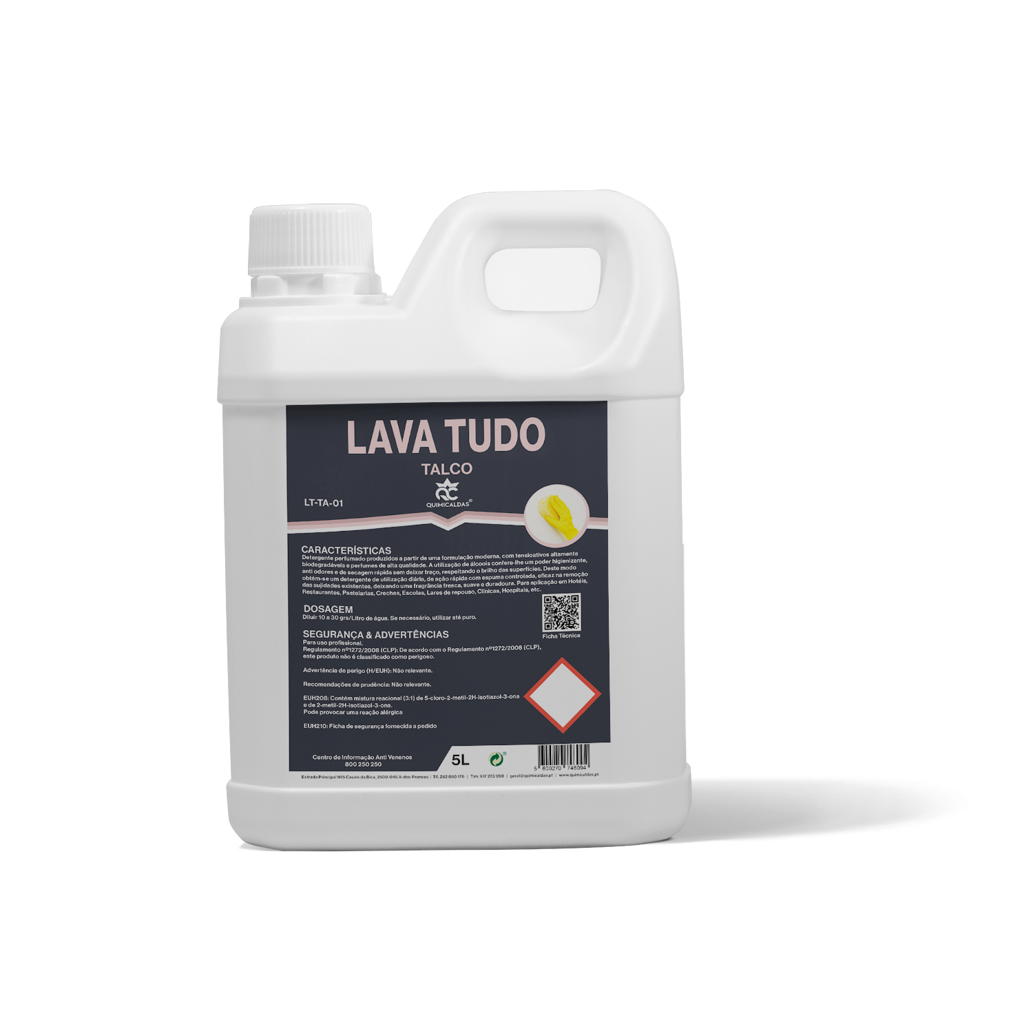 Detergente Lava Tudo Talco Quimicaldas 5 Lt.