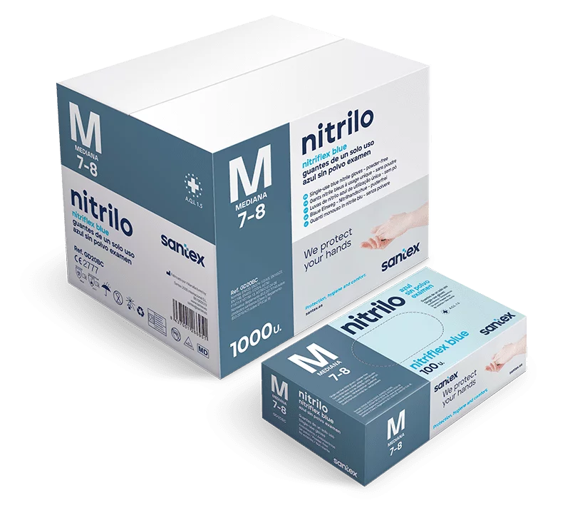 Luvas Nitrilo Azul Nitriflex Blue M C\100