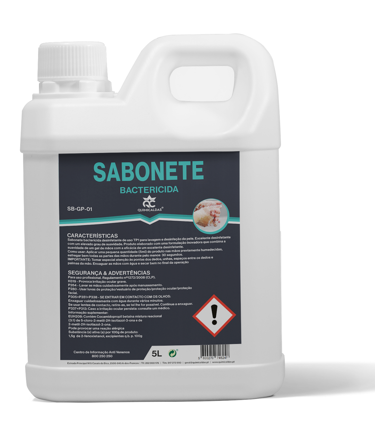 Sabonete Gel Bactericida Quimicaldas 5 Lt.