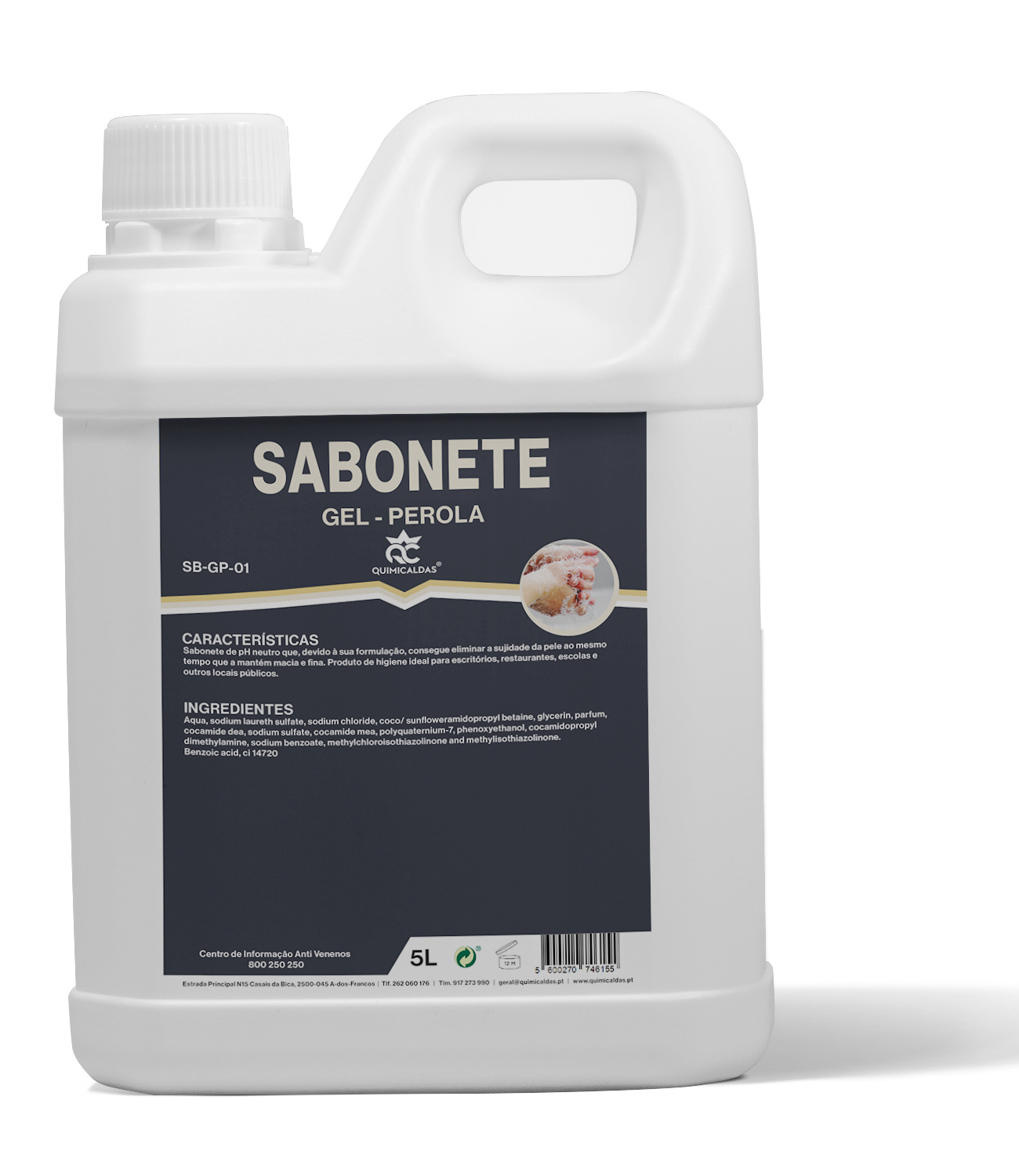 Sabonete Gel Pérola Quimicaldas 5 Lt.