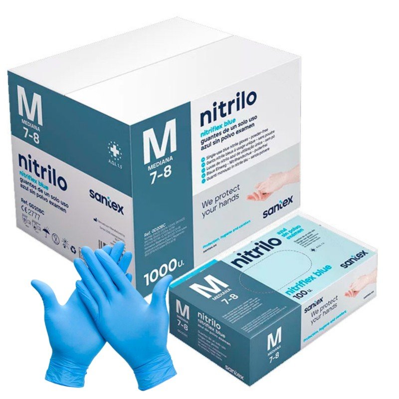 Luvas Nitrilo Azul Nitriflex Blue M C\100